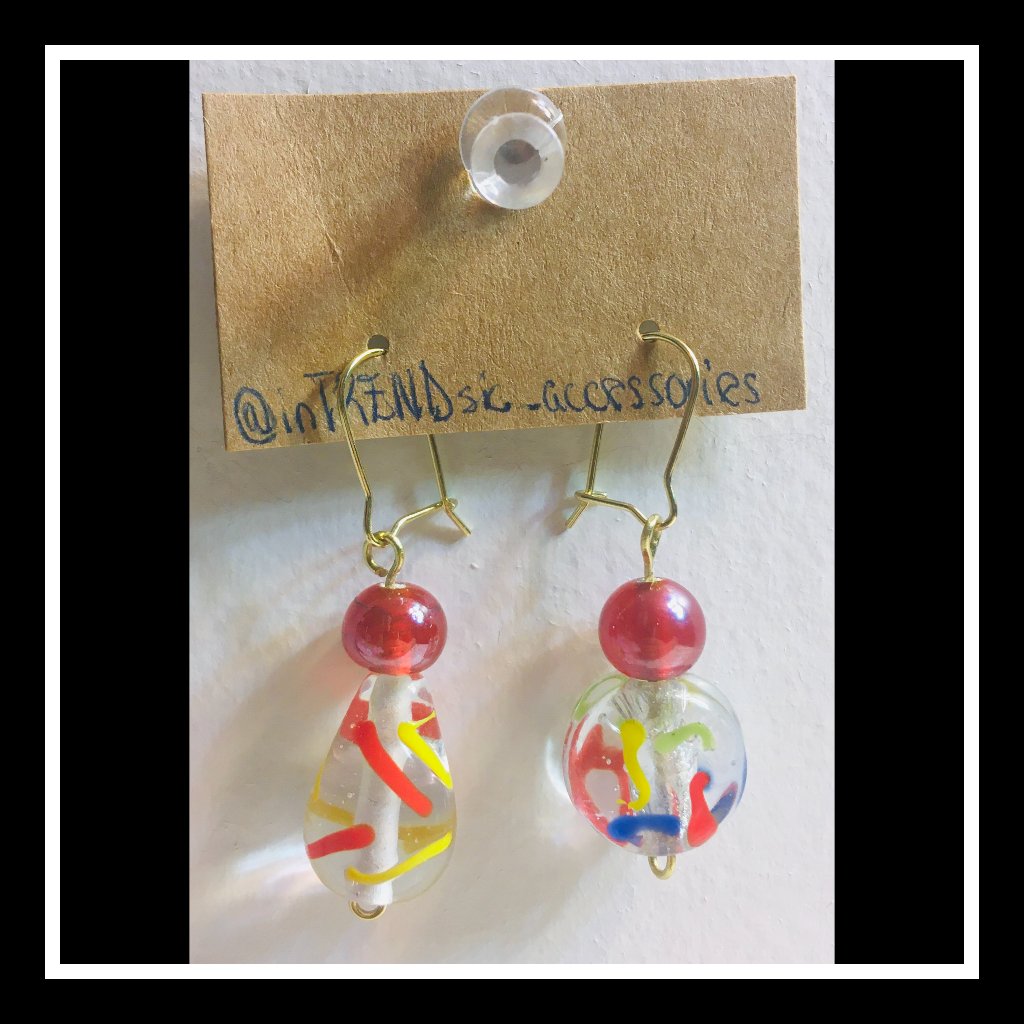 Prettywithacherryontop Handmade Glass Beadearrings